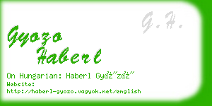 gyozo haberl business card